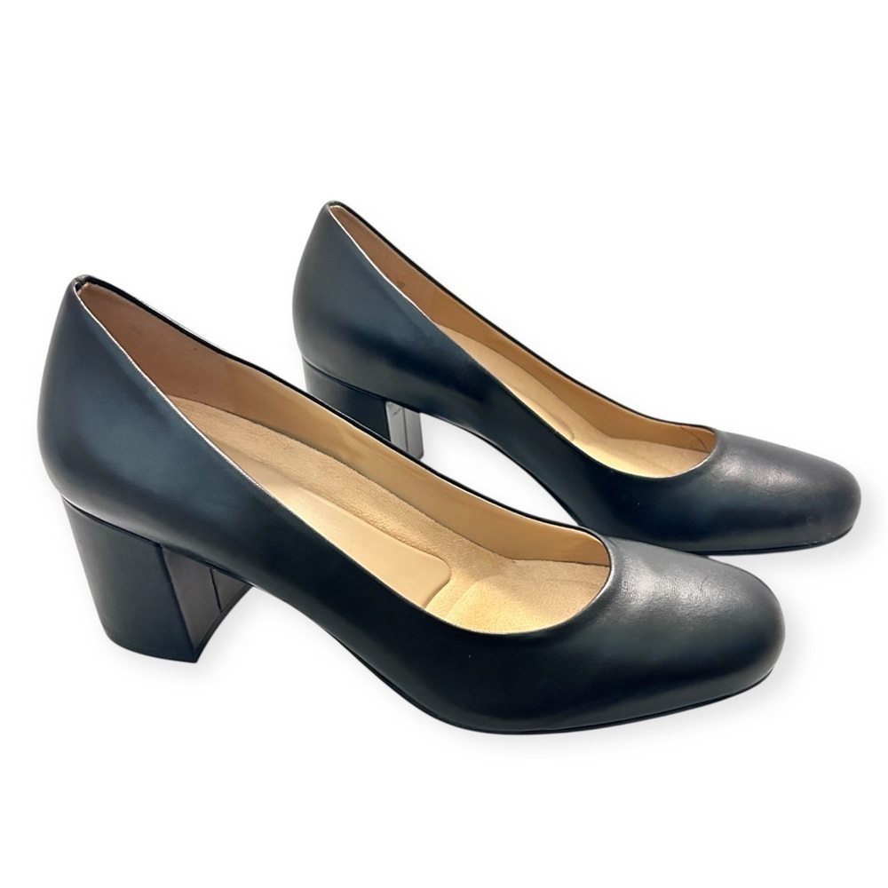 NATURALIZER Whitney Pumps Classic Black Leather Womens Size 10 N Round Toe NEW